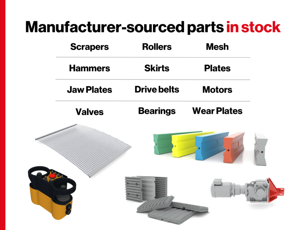 Genuine OEM Crushing and Screening Parts For Sale With Agg-Pro