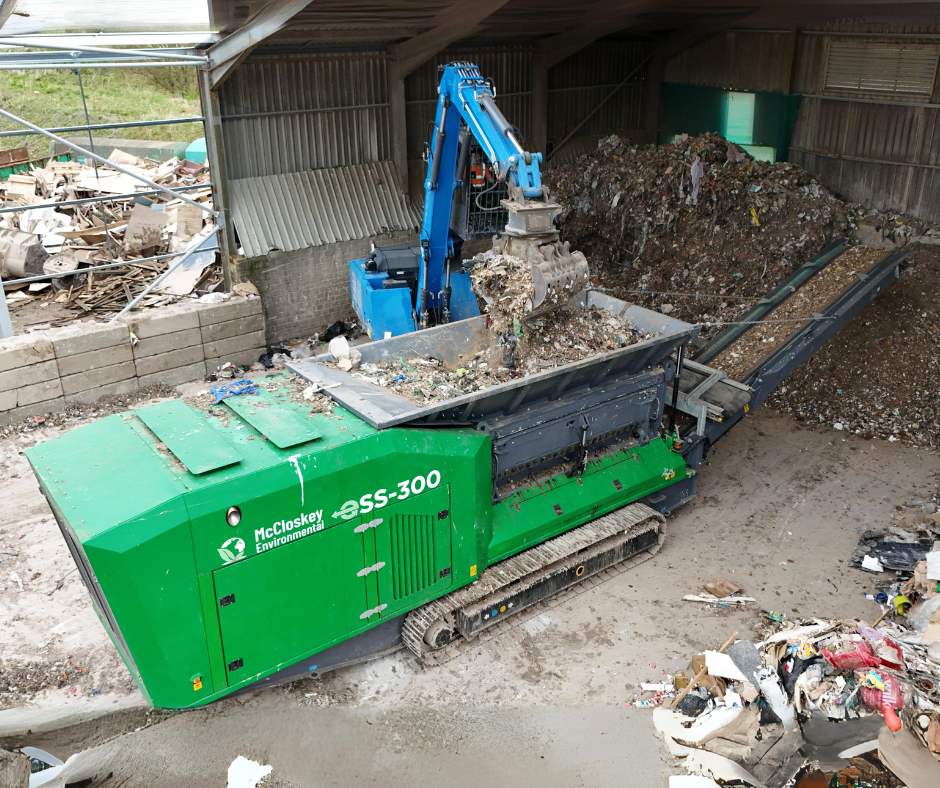 ESS-300 Primary Shredder for tyres and wooden pallets