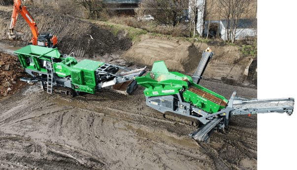 Recycled aggregate screening